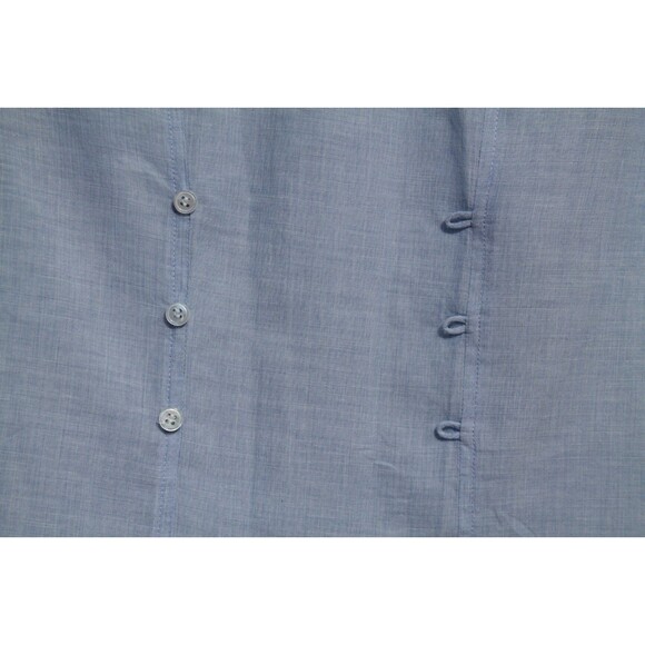 ELIZABETH AND JAMES Top/Blouse/Top Cotton/Linen Mix Short Sleeves Buttons Size M - Picture 6 of 7